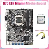 Lodokdre B75 ETH Mining Motherboard 8XPCIE USB G630 CPU LGA1155 MSATA Miner view 6