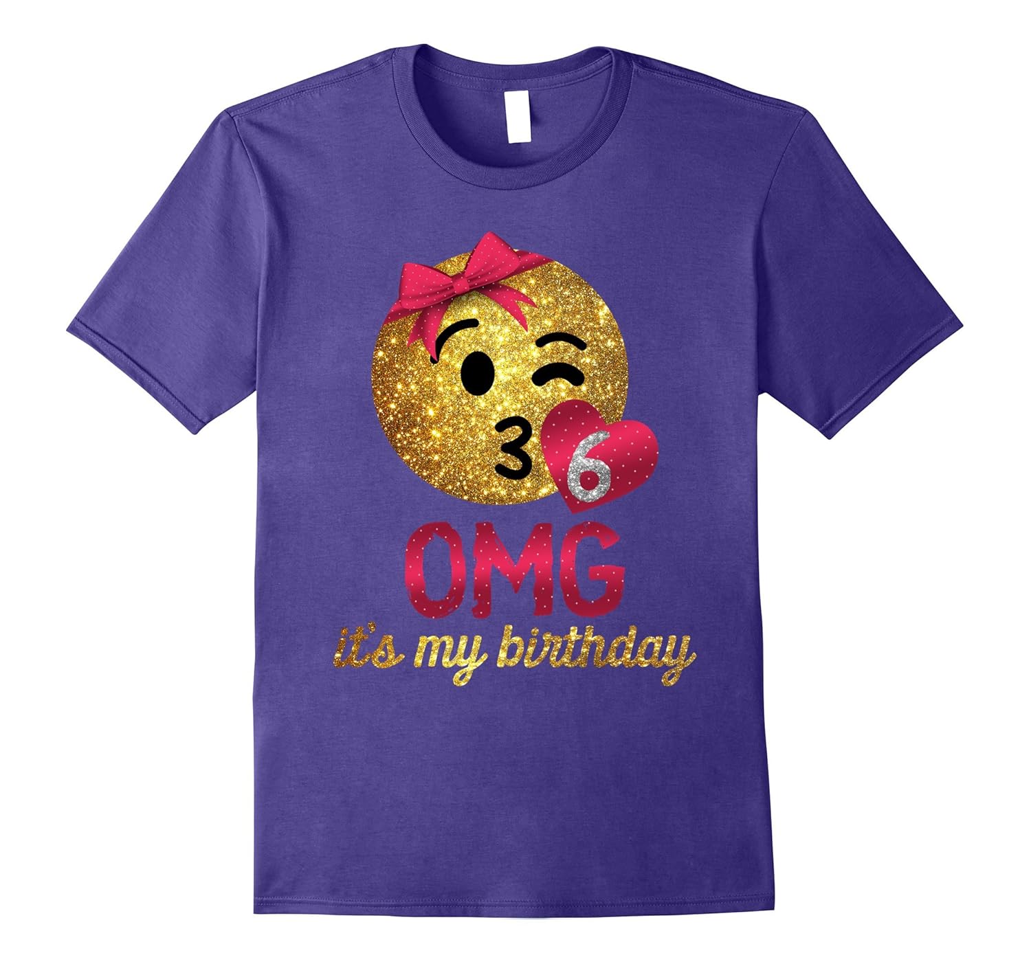 OMG It's My Birthday Emoji Shirt - Girls 6th Birthday Shirt-ANZ