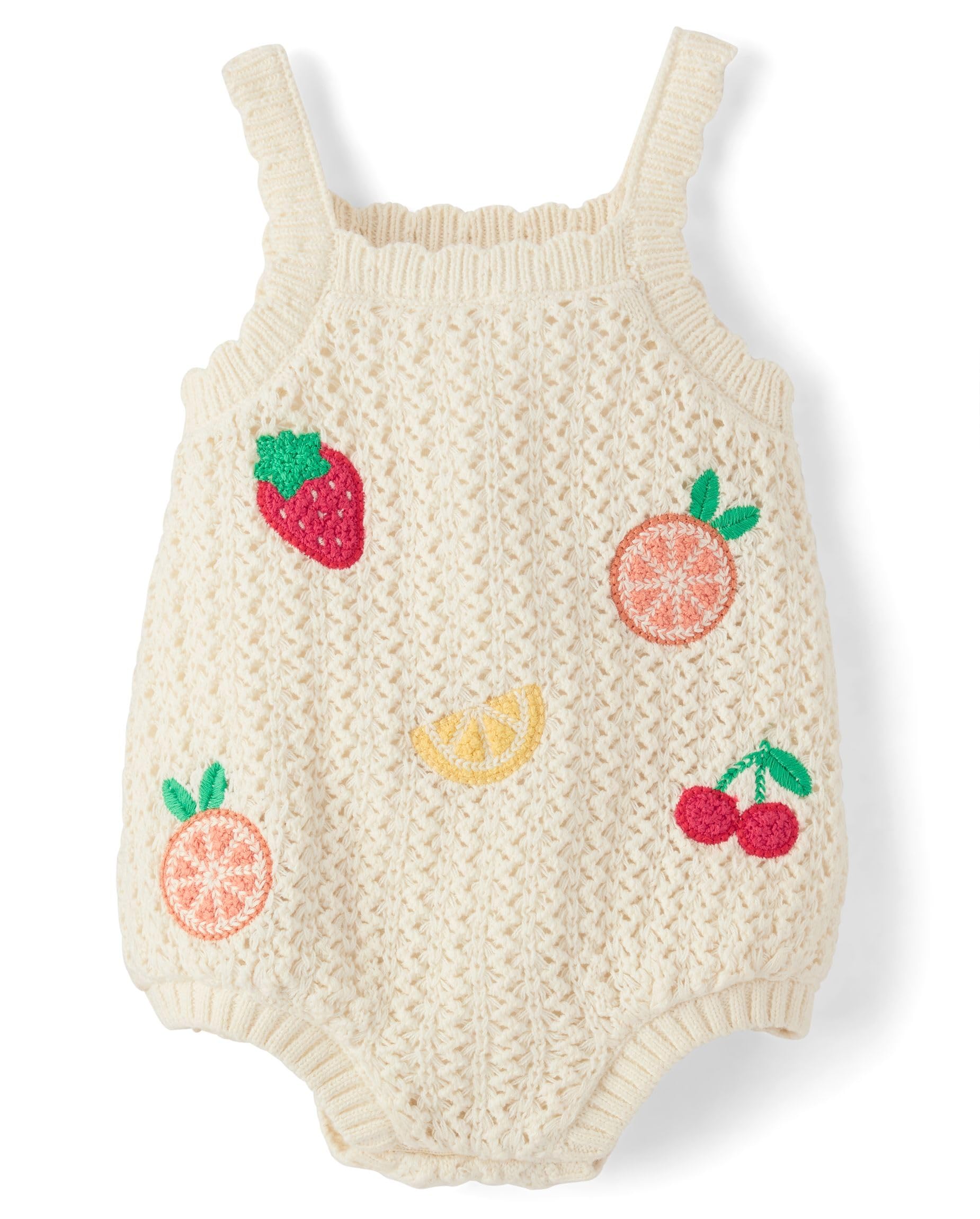 Gymboree,Baby Girls,and Newborn Romper,Crochet Fruit,6-9 Months