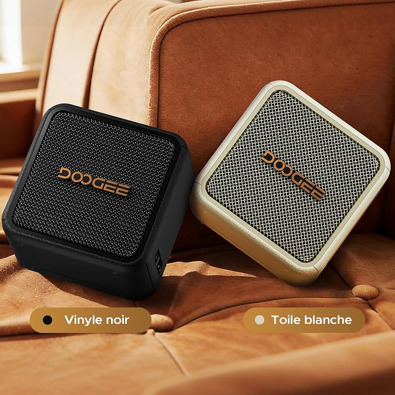 Enceinte Bluetooth Portable, Haut-parleurs Bluetooth sans Fil avec Bass Puissantes, Autonomie 16H, IP67 Etanche, Appairage TWS, USB,AUX,TF Carte, pour Fêtes, Voyage, Plage, Piscine - Noir