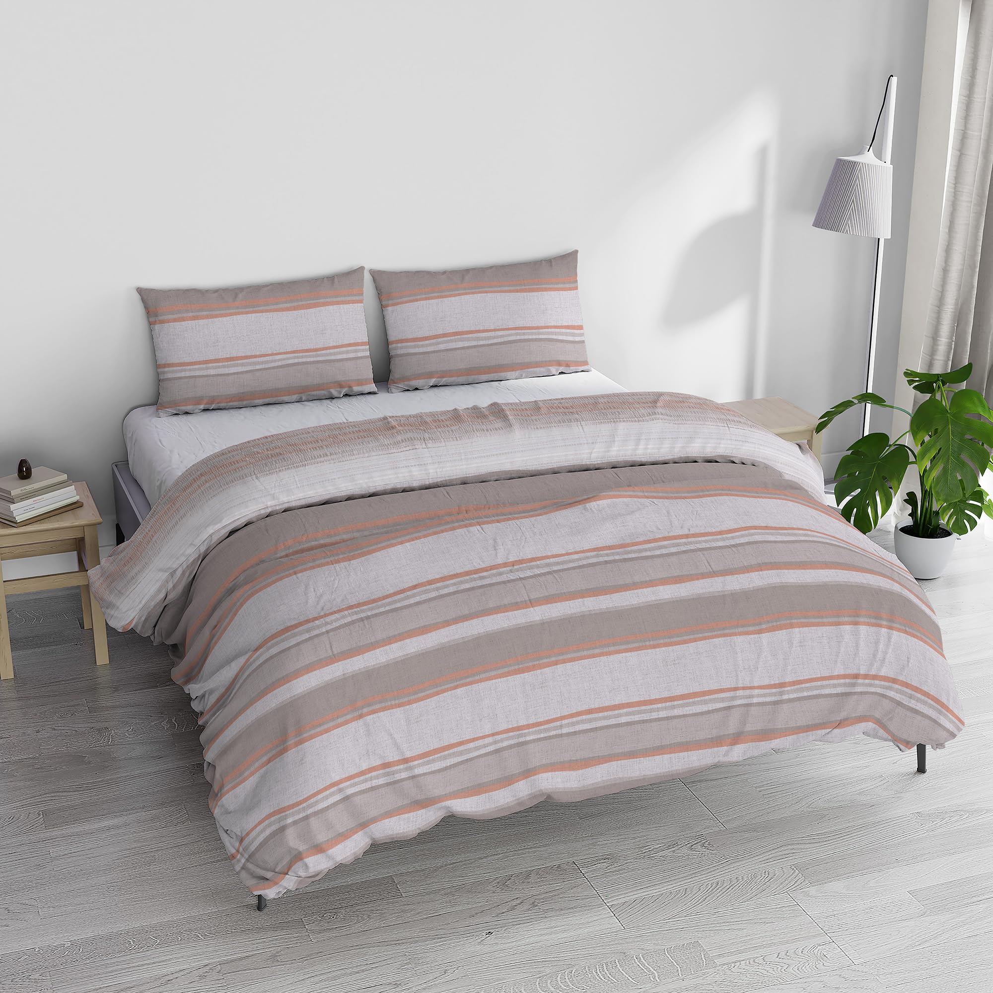Italian Bed Linen Athena Duvet Cover Set, 100% Cotton, Pink Dam, Double — image 1