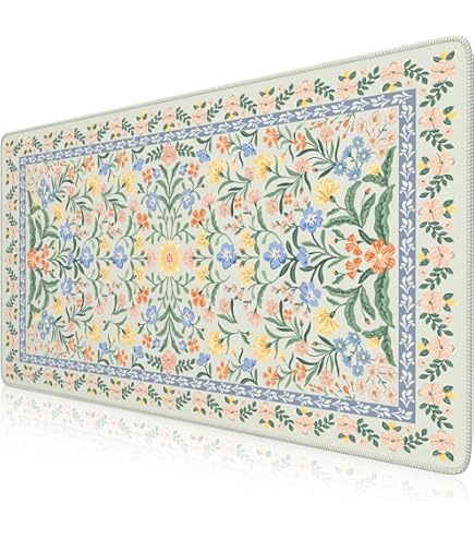 William Morris Green Mouse Pad 11.8x23.6 Inch - Large Desk Mat For Gaming & Office Computers