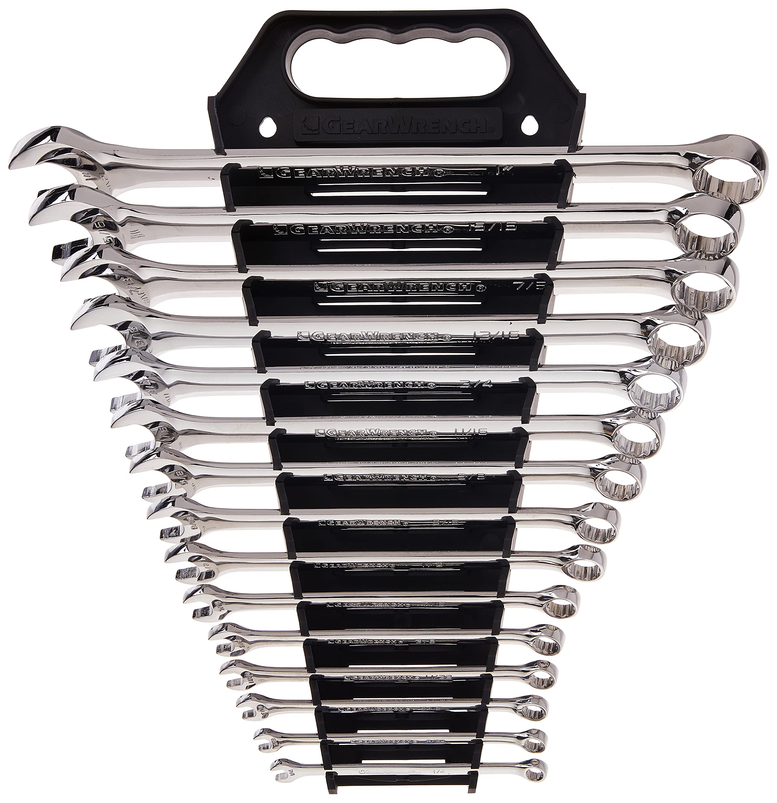 GearWrench 81901 Long Pattern Combination Wrench Set 12 Pt., SAE, 15 Pc. — image 1