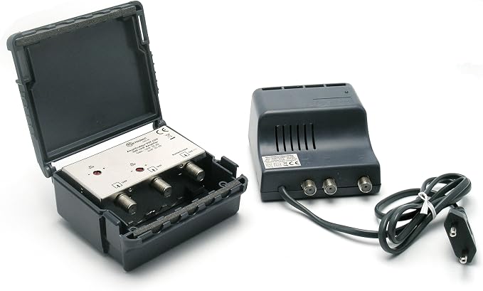 Metronic 432171 Kit Amplificateur Coupleur D'Antenne Extérieur TNT 4G Protection