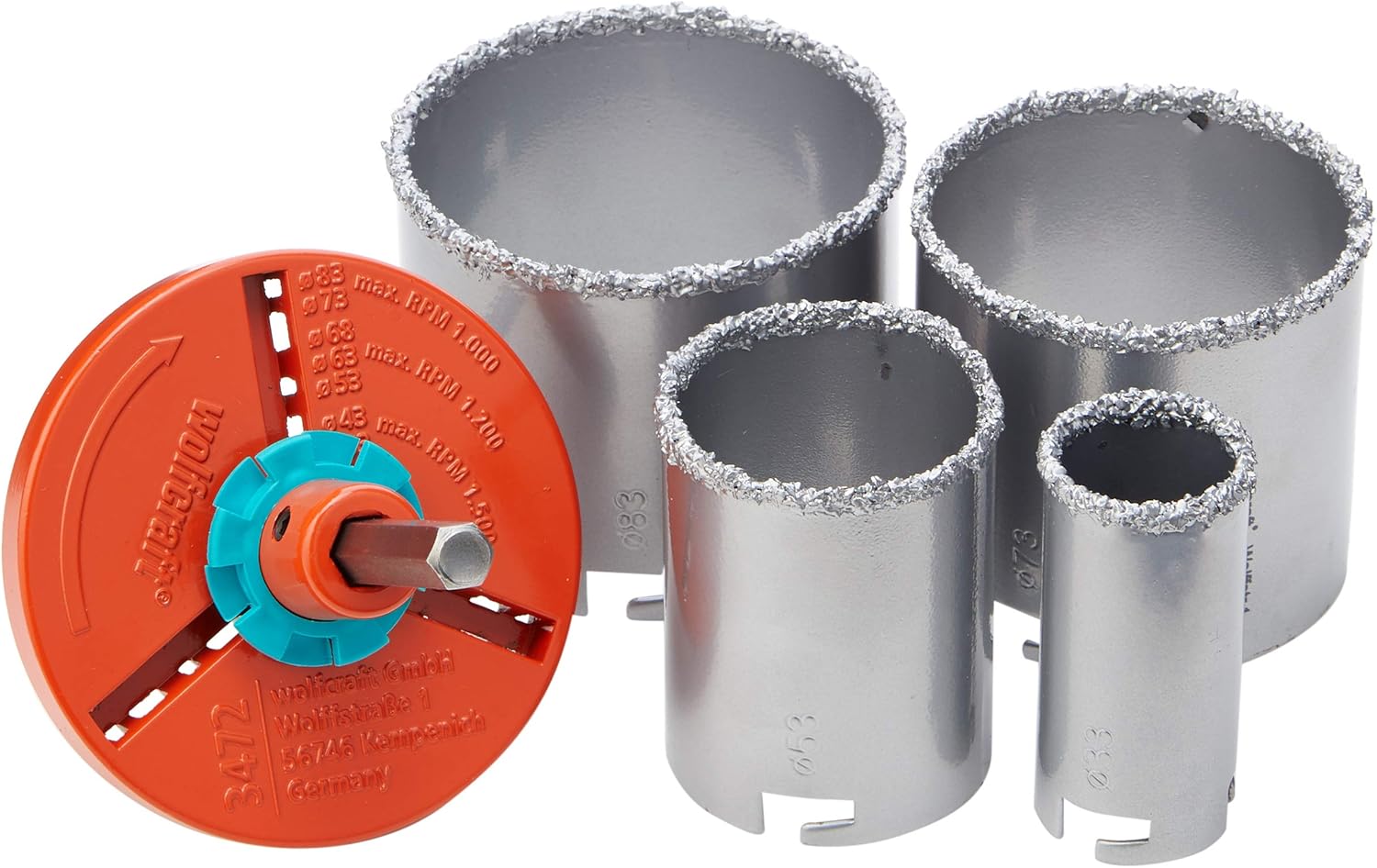 Wolfcraft 3478000 Conduit Hole Saw Accessory Set HMStrewn