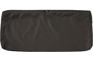 Classic Accessories Ravenna Water-Resistant 42 x 18 x 3 Inch Outdoor Bench/Settee Cushion Slip Cover, Patio Furniture Swing Cushion Cover, Espresso, Patio Furniture Cushion Covers