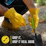 Bladez Thorn-Proof Gardening Gloves Large Leather Palm Top Sides view 3