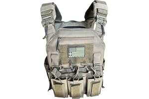 REDEMPTION TACTICAL Redemption Crusader 2.0 Molle Quick Release Buckles Airsoft Vest With Adjustable Size Sides And Triple Pouch