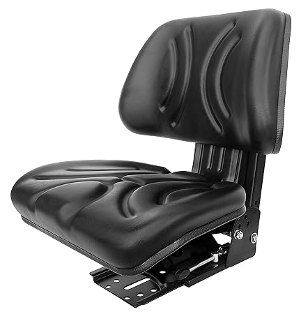 KlaraSeats Schleppersitz Traktorsitz KS 44/1V PVC Schwarz neigungsverstellbar