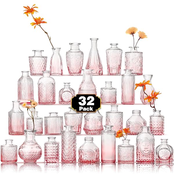 ARME BUD VASE SET OF 32, PINK VASES...