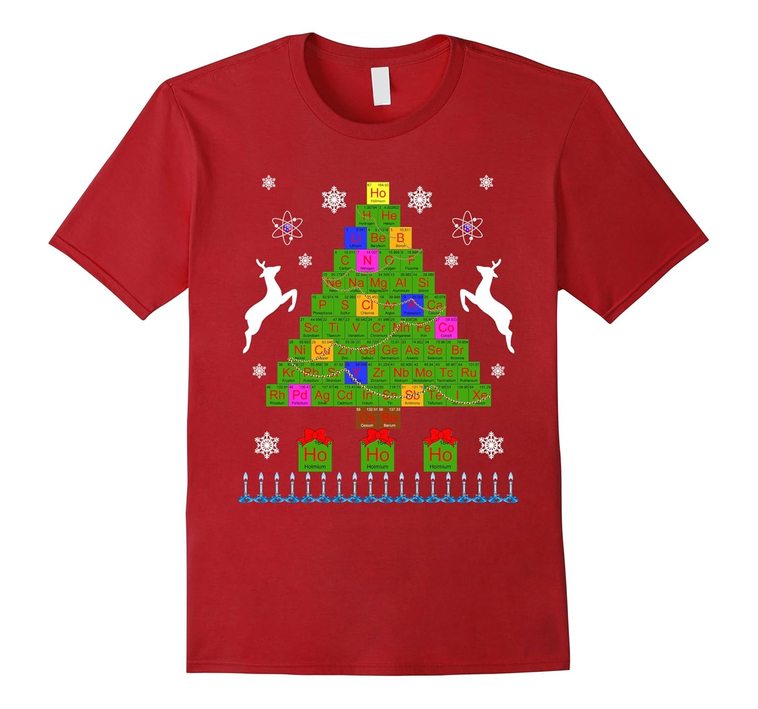 Ugly Christmas Sweater T-Shirt Chemistree Periodic Table-ANZ