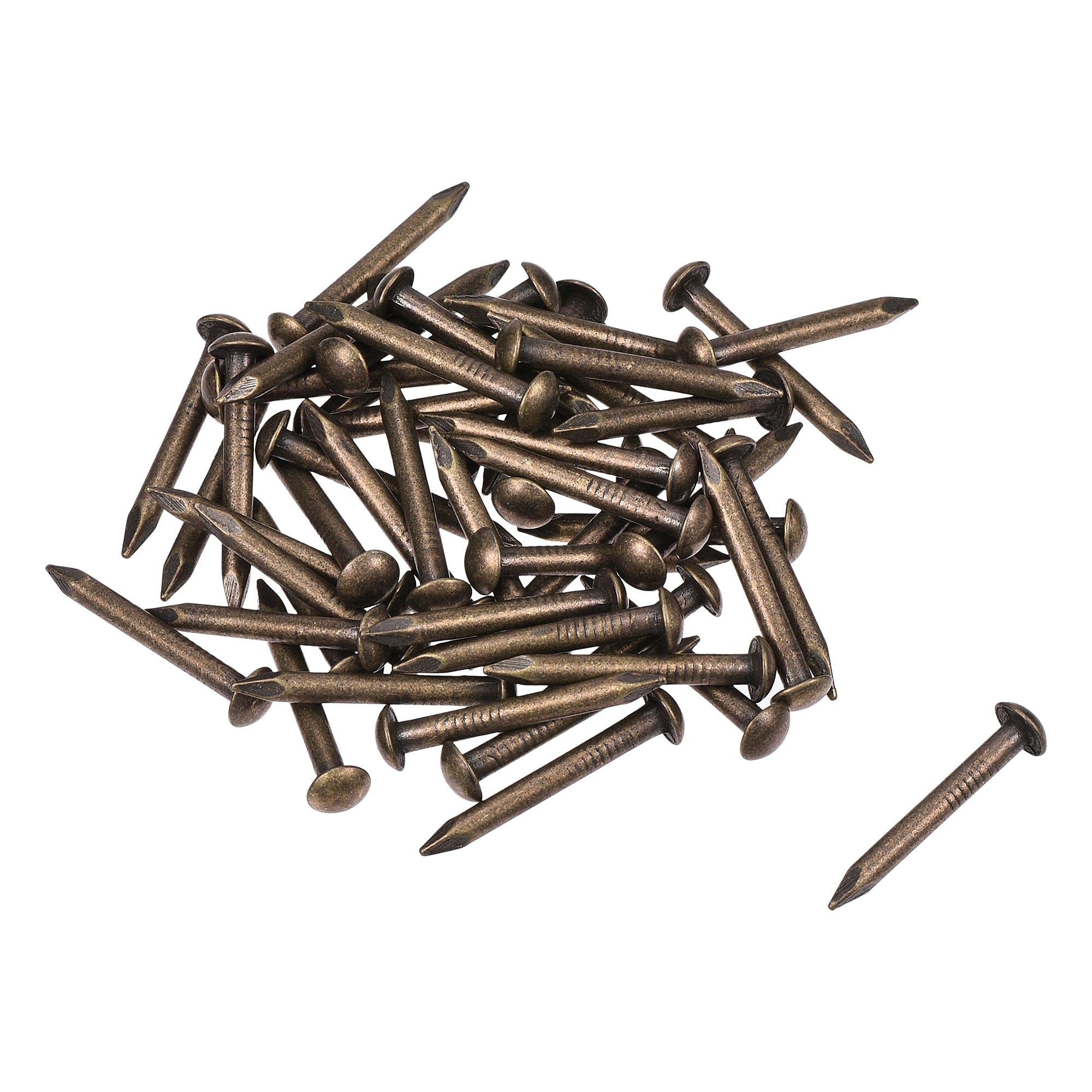 sourcing map Small Tiny Brass Nails 2.8x25mm for DIY Wooden Hardware Accessories 50pcs