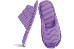 shevalues Summer House Slippers for Women Men Breathable Waffle Indoor Slippers Slip-on Open Toe Home Shoes