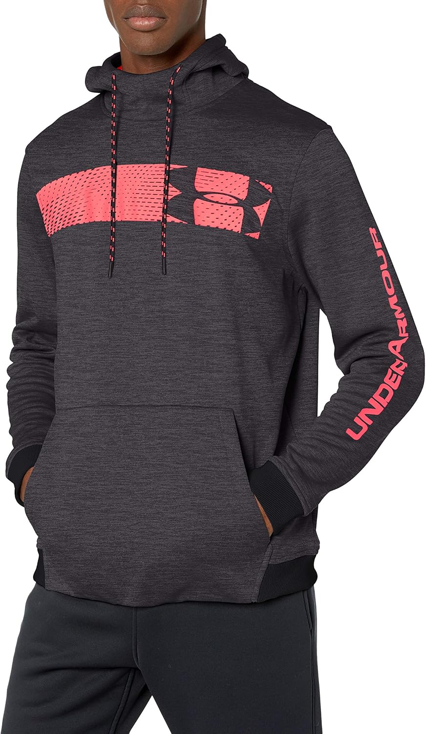 Under Armour Men's Armour Fleece Pullover Hoodie Bar Logo Graphic