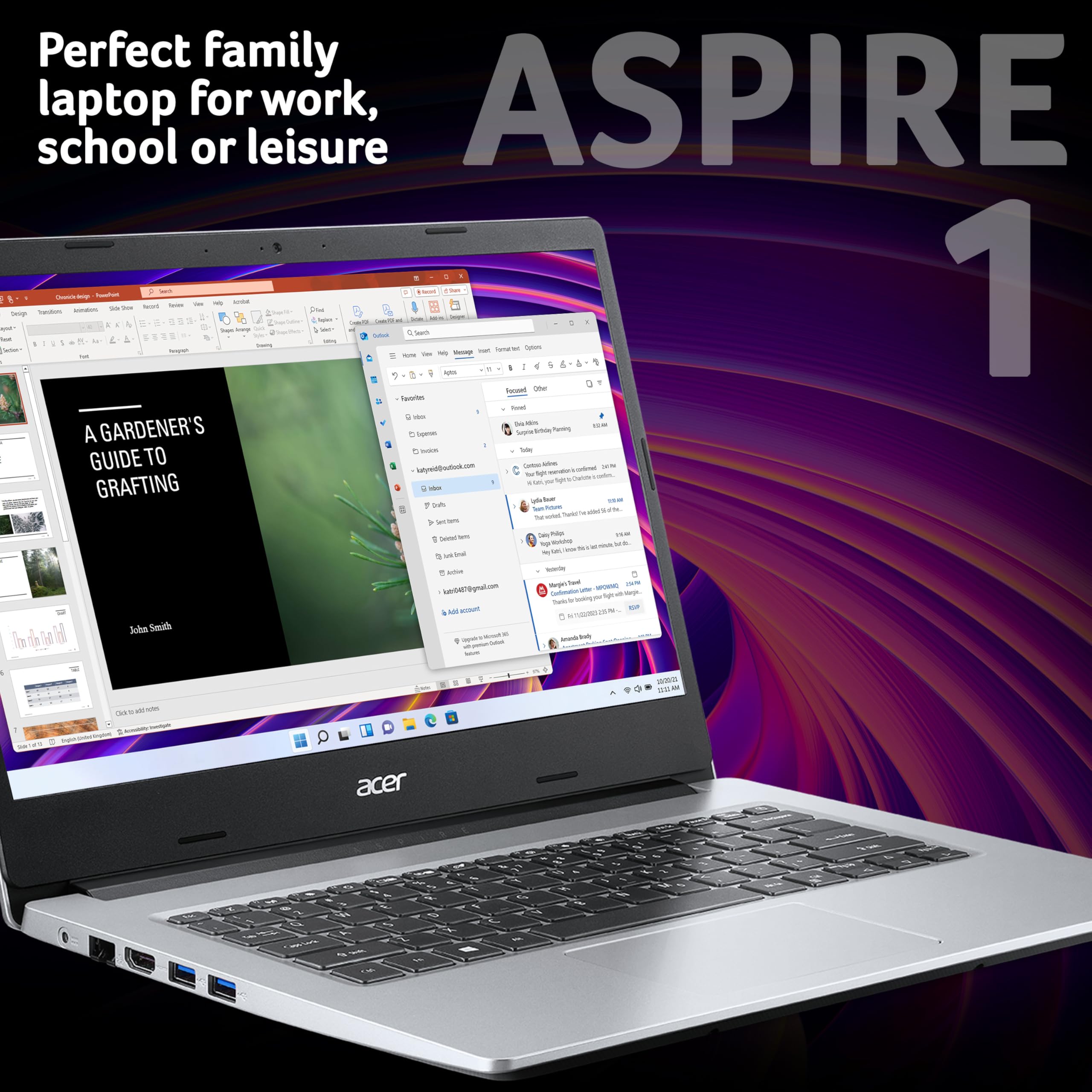 Acer Aspire 1 A114-33 Laptop - Intel Celeron N4500, 4GB, 64GB eMMC, Integrated Graphics, 14