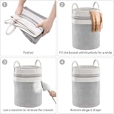 YOUDENOVA Cotton Rope Basket Large 58L 50cm x 38cm Grey with Handles view 8