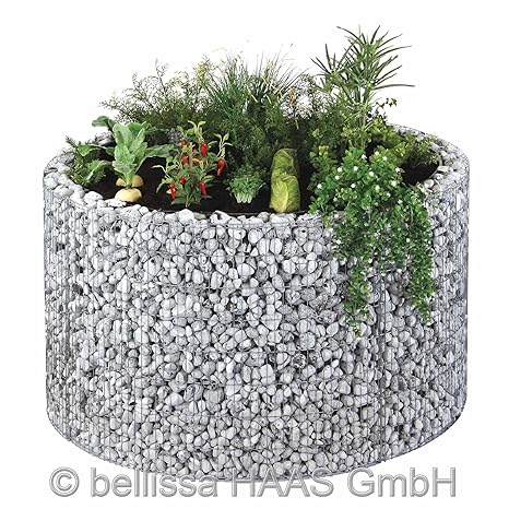 Hochbeet rund Gabione Höhe 80 Ø 146 cm 95569