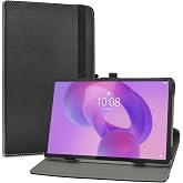 LiuShan Compatible with Lenovo Idea Tab Pro TB373FU Case,360 Degree Rotation Stand PU Cover for 12.7" Lenovo Idea Tab Pro TB373FU Tablet（Not Fit Other Tablet,Black