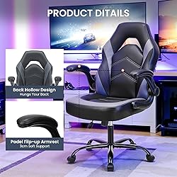 Ergonomic Gaming Chair with Adjustable PU Leather