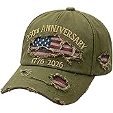 250th Anniversary USA Hat Eagle 250 Year American Anniversary Baseball Cap Adjustable Patriotic Hats