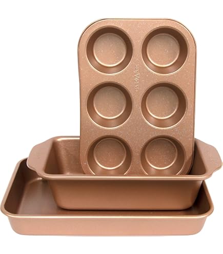 CasaWare Muffinform Für 12 Stück – Granit-Keramik Antihaft, Roségold, Hitzebeständig Bis 230°C