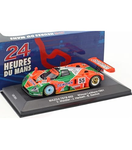 Mazda 787B, the winner of Le Mans 1991, now in 1:18