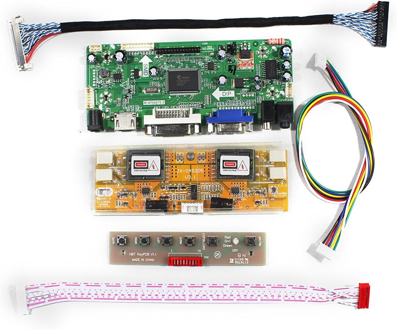 VSDISPLAY VGA DVI Controller Board for 21.5" 21.5 inch M215HW03 LM215WF1-TLA1 1920x1080 4CCFL 30Pins LCD Screen Panel - Image 3