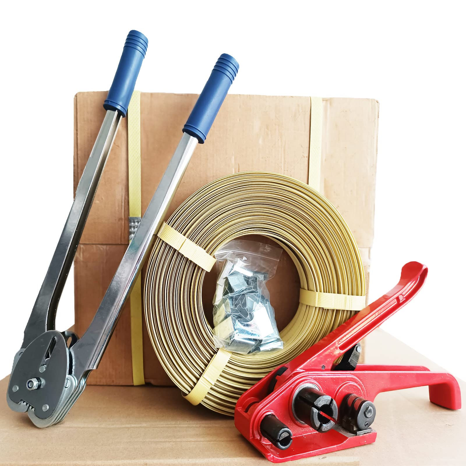 U.S. Solid Banding Strapping Kit - Pallet Packaging Strapping Tool With UPC 888107104100