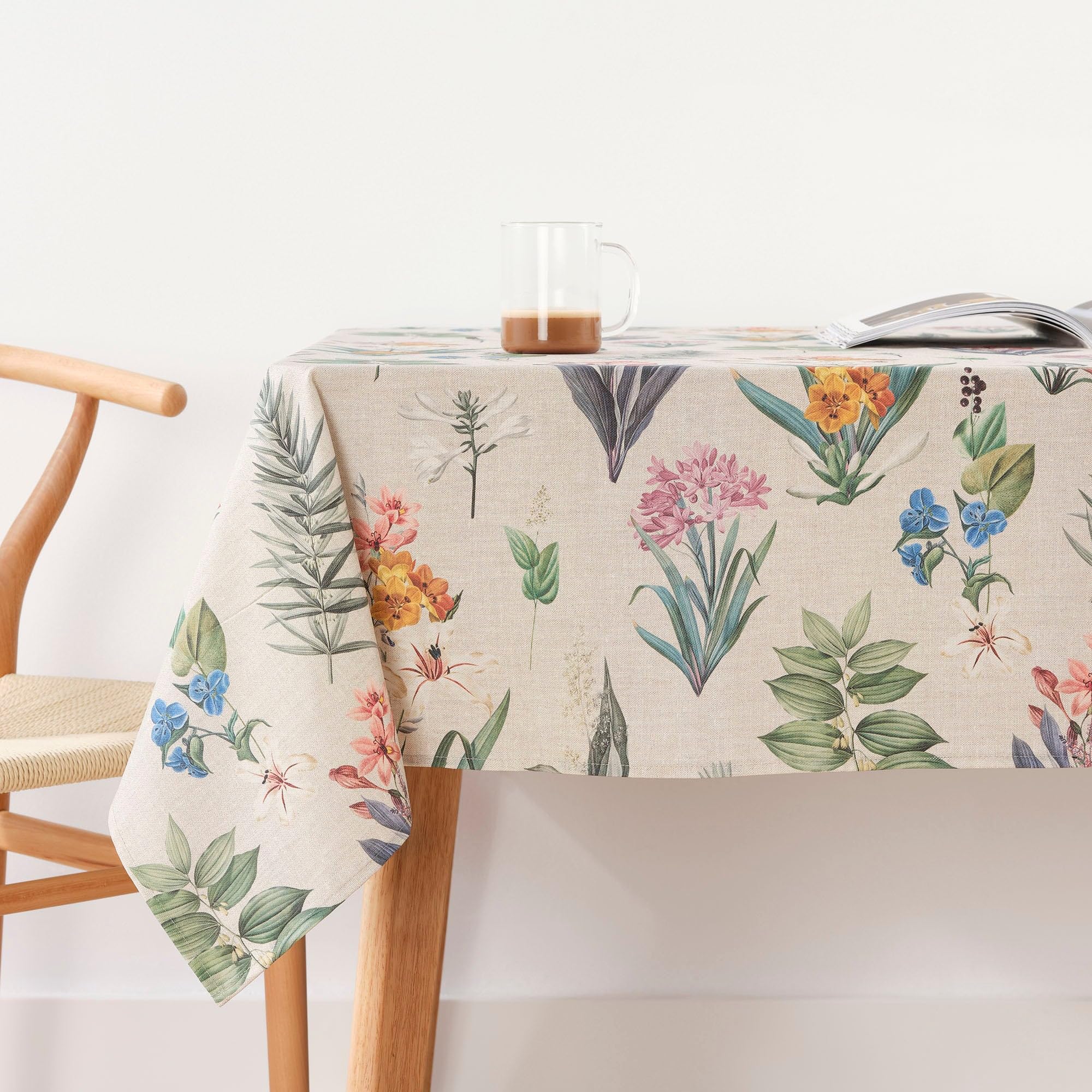 BELUM | Stain Resistant Tablecloth Size 300 x 140 cm - Extra Soft Touch Tablecloth Colour Multicolor - Tablecloth 100% Made in Spain Fabric 100% Organic Cotton - Tablecloth Model 0120-349