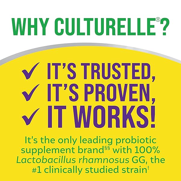 CULTURELLE PRO STRENGTH DAILY PROBIOTICS FOR DIGESTIVE HEALTH (2 MONTH SUPPLY) WITH PREBIOTICS FOR WOMEN & MEN, SUPPORTS OCCASIONAL DIARRHEA, GAS & BLOATING, GLUTEN & SOY FREE, 60 COUNT