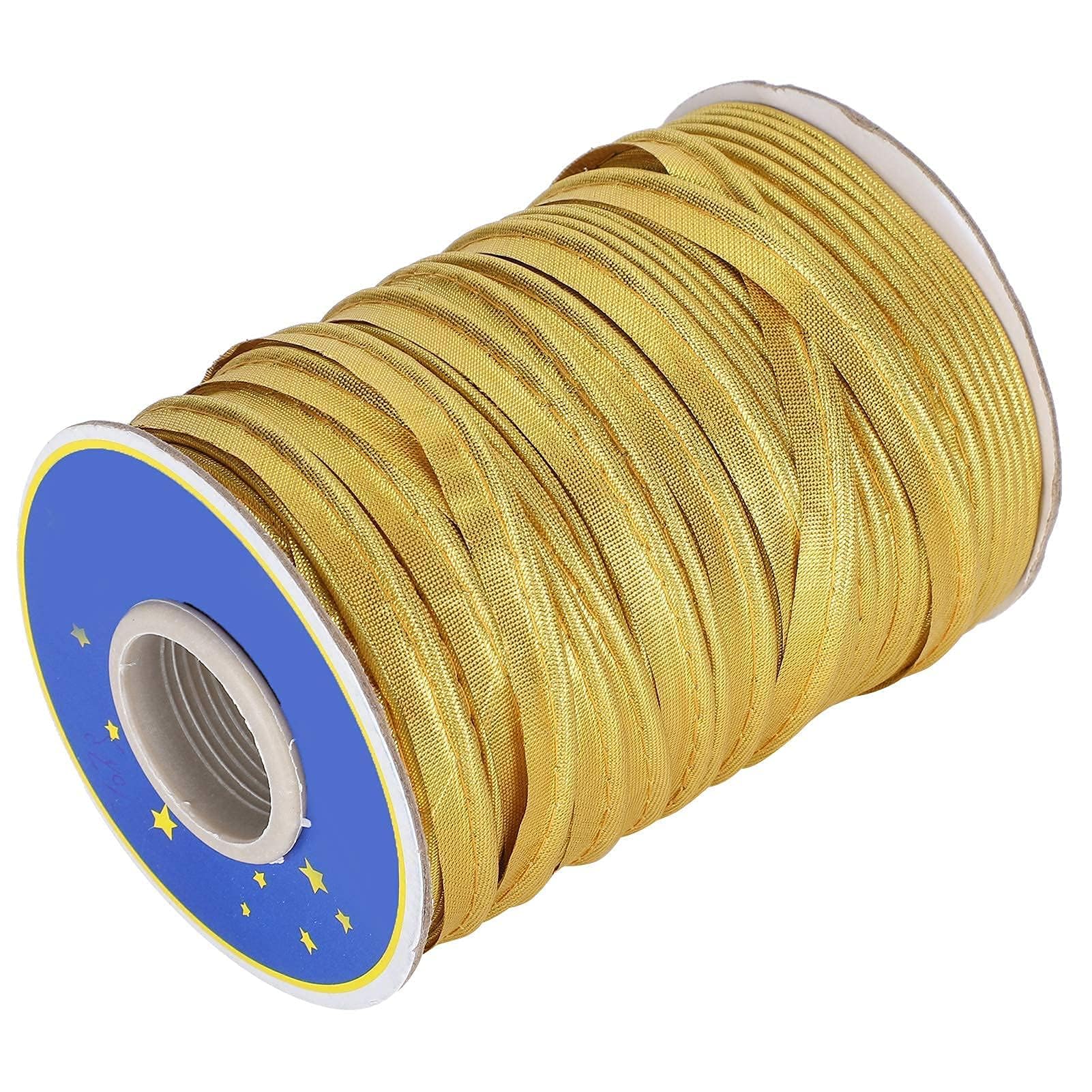 Edge Sewing Ribbon Bias Insert Piping Cord Rope, Mandala Crafts Maxi Piping Trim for DIY Patchwork Garment Sewing Making and Trimming Home Textile, 10mm x 64m