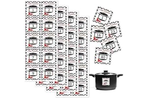 Watersay 1 to 40 Chili Cook Off Pot Number Stickers Decorations Self Adhesive Number Stickers for OOK Party Supplies Chili Cook Off Contest Competition