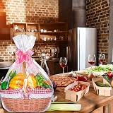 HCSSZ 10 Pack Cellophane Gift Basket Bags with Pull Bows Large 28x40 in view 7