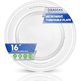 Microwave Plate Replacement 16 inch Fits WB49X10166 GE Microwave Turntable Plate - Exactly Replaces Rotating Replacement Microwave Glass Plate - Oven Dish Tray For Better Reheating and Cooking
