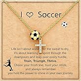 Drefund Softball/Soccer/Volleyball/Football Necklace Gifts for Teen Girls, Stocking Stuffers for Women Cross Pendant Sport Accessories Christian Birthday Christmas Gifts