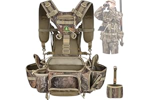 WILD CEDAR Hunting Fanny Pack for Men, Camo Waist Pack for Hunter, Fanny Hunting Backpack with Rifle, Shotgun, and Bow Holder (Fanny Pack Upgrade)