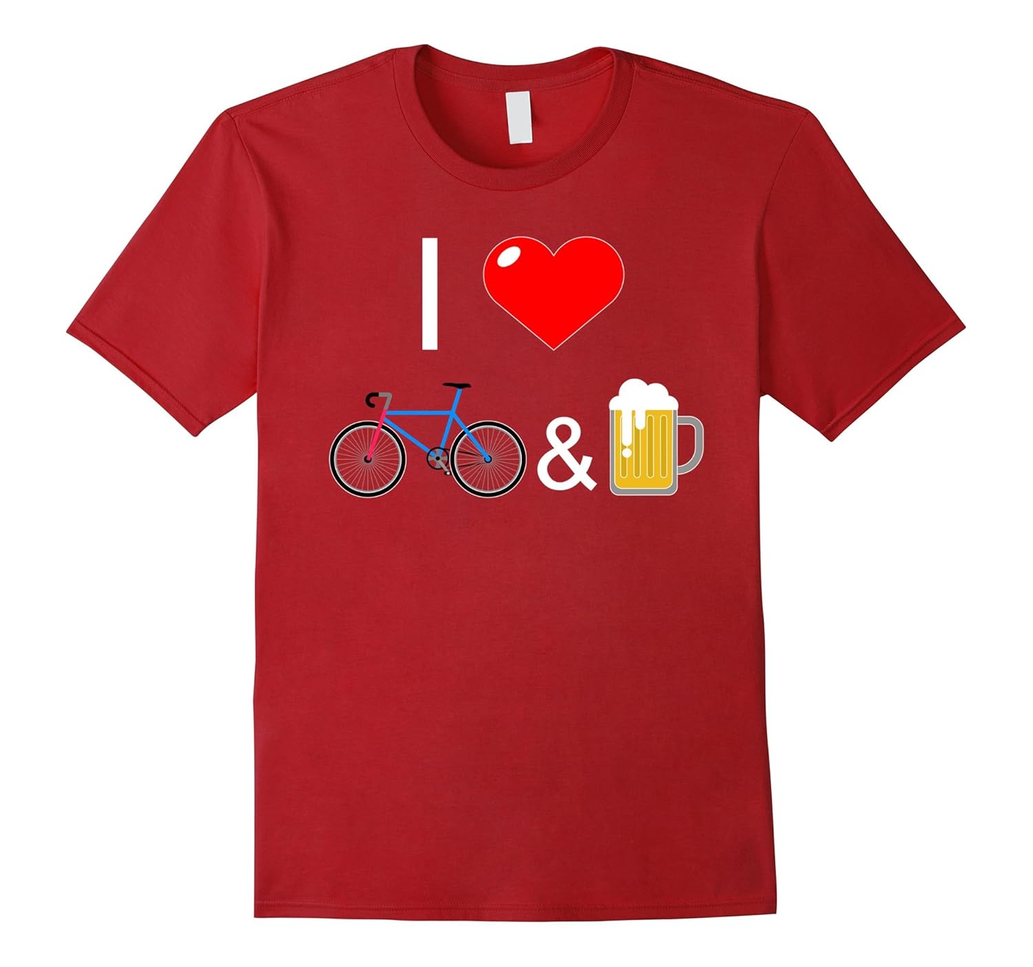 I Love Bikes & Beer T-Shirt - Bicycle Lager Cycling Shirt-ANZ