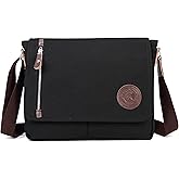 Sechunk Canvas Small Messenger Bag Vintage Shoulder bag Everyday Purse Crossbody bag for men women