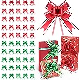 Geosar 200 Pcs 3.5 Inch Valentine Mini Pull Bows for Gift Wrapping Valentine Bow Ribbon Butterfly for Holiday Wedding Birthday Presents Baskets Wrapping Decoration