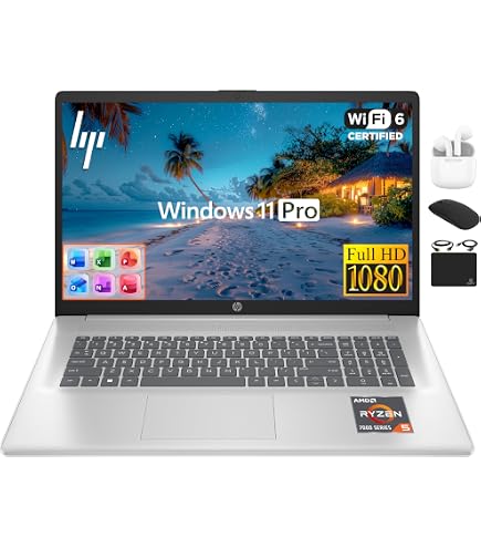 Amazon.com: HP 2024 17 Pavilion Laptop, 17.3'' FHD IPS Anti-Glare