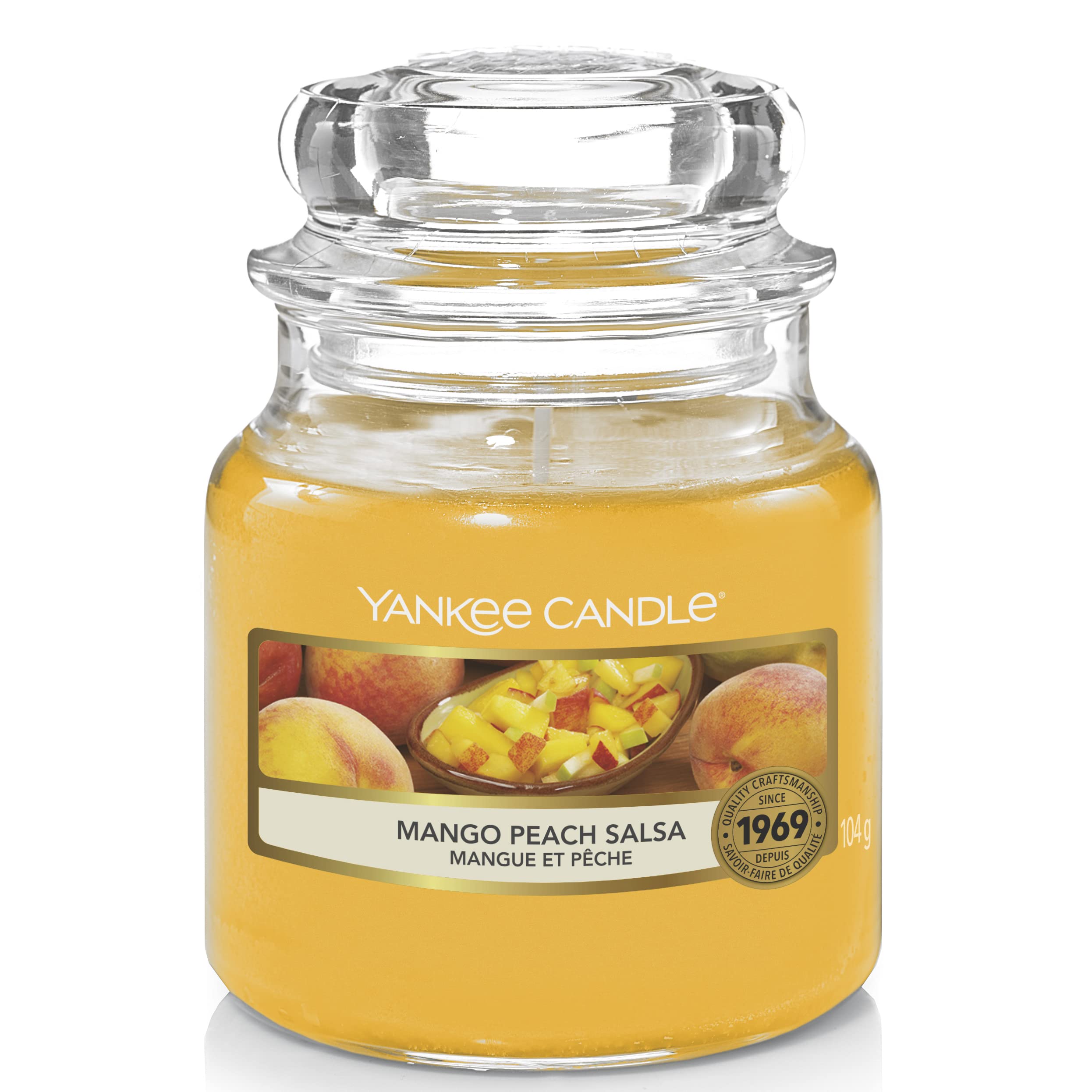 Yankee Candle Scented Candle, Mango Peach Salsa Small Jar Candle, Burn Time: Up to 30 Hours — image 1