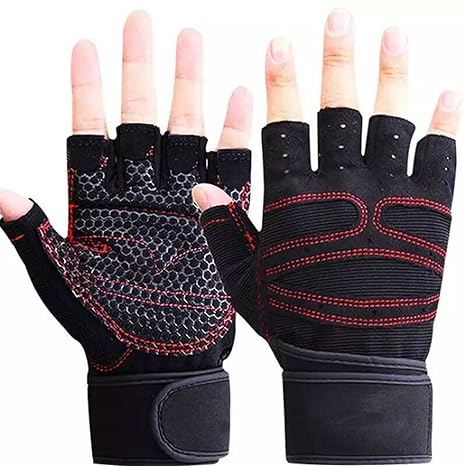 Reality And Ideals Workout Gloves Full Palm Protection Extra Grip Gym Gloves For Weight Lifting Training Fitness Exercise Men Women