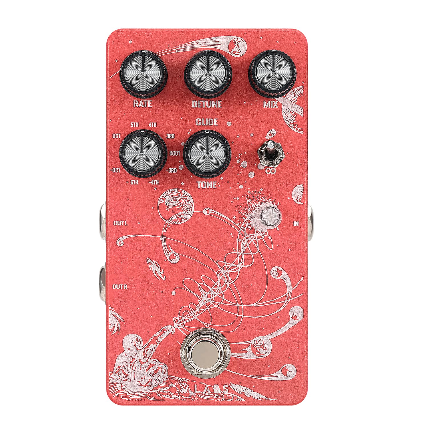 ALABS ORBITAL Pitch Shifter Guitar Pedal | 9 Harmony/Octave Modes | True Stereo & Analog Dry-Through | Built-in Expression Control & Momentary Whammy Glide Effect