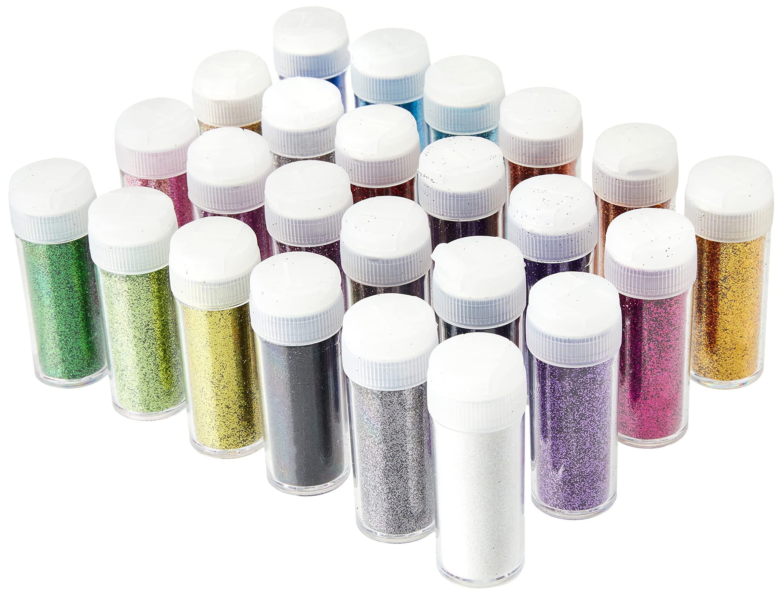 Baker Ross AV689 Glitter Shakers Value Pack of 24), Assorted, 2.5 cm*20.5 cm*20.0 cm