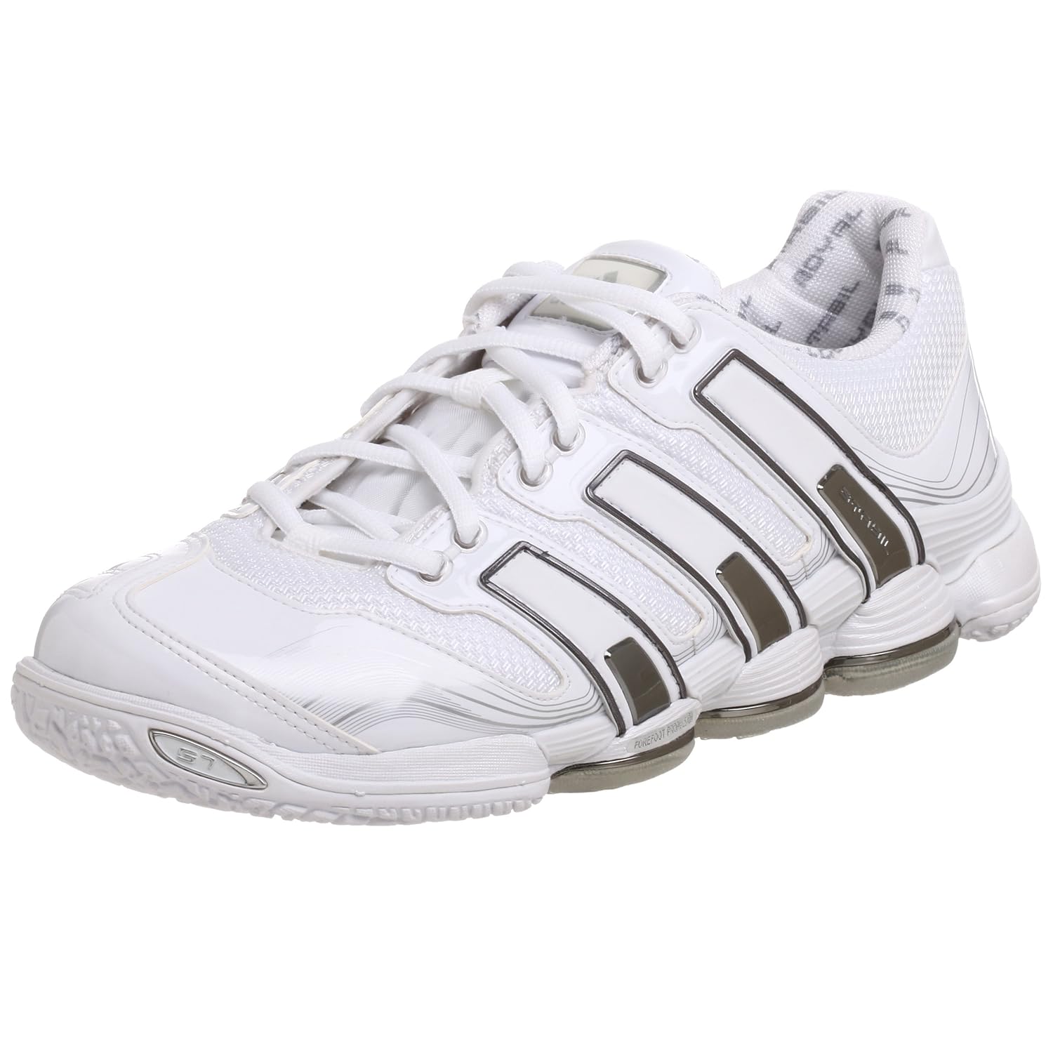 Buy adidas Men's Stabil Royal Volleyball Shoe, White/White/Chrome, 6.5