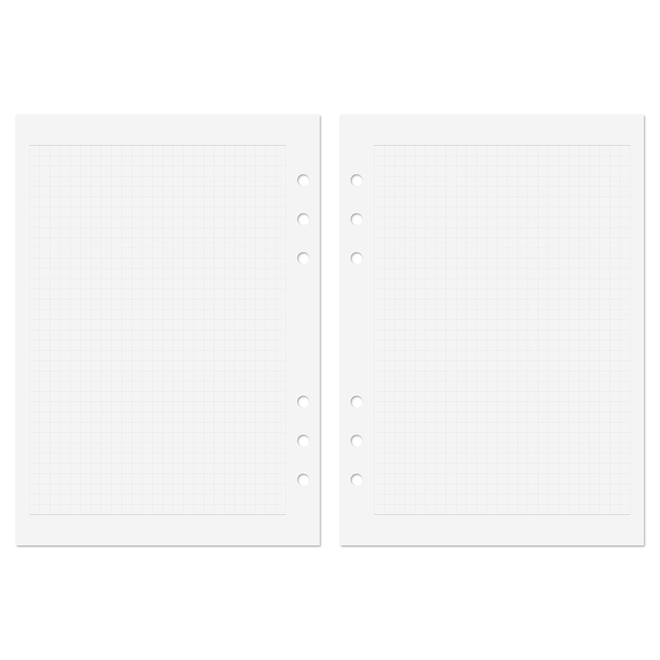 Discagenda Planner Insert Refills 6-Ring Ringbound 60 Sheets 120gsm 80lb 148x210mm (Grid, A5)