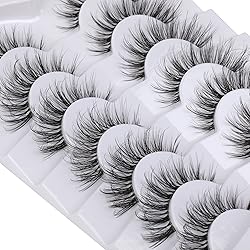 False Eyelashes with Clear Band Faux Mink Lashes