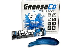 GREASECO Lithium Complex High Temp Axle Grease - Automotive & Tractor - Grease Gun Cartridge - Ball Joint & Marine - Blue - Case of 10 Tubes - NLGI 2 - Multipurpose