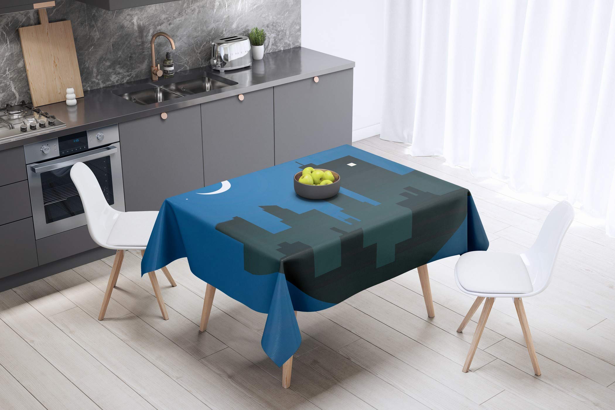 Bonamaison Kitchen Decoration, Tablecloth, 140cm x 140cm - Designed and Manufactured in Turkey