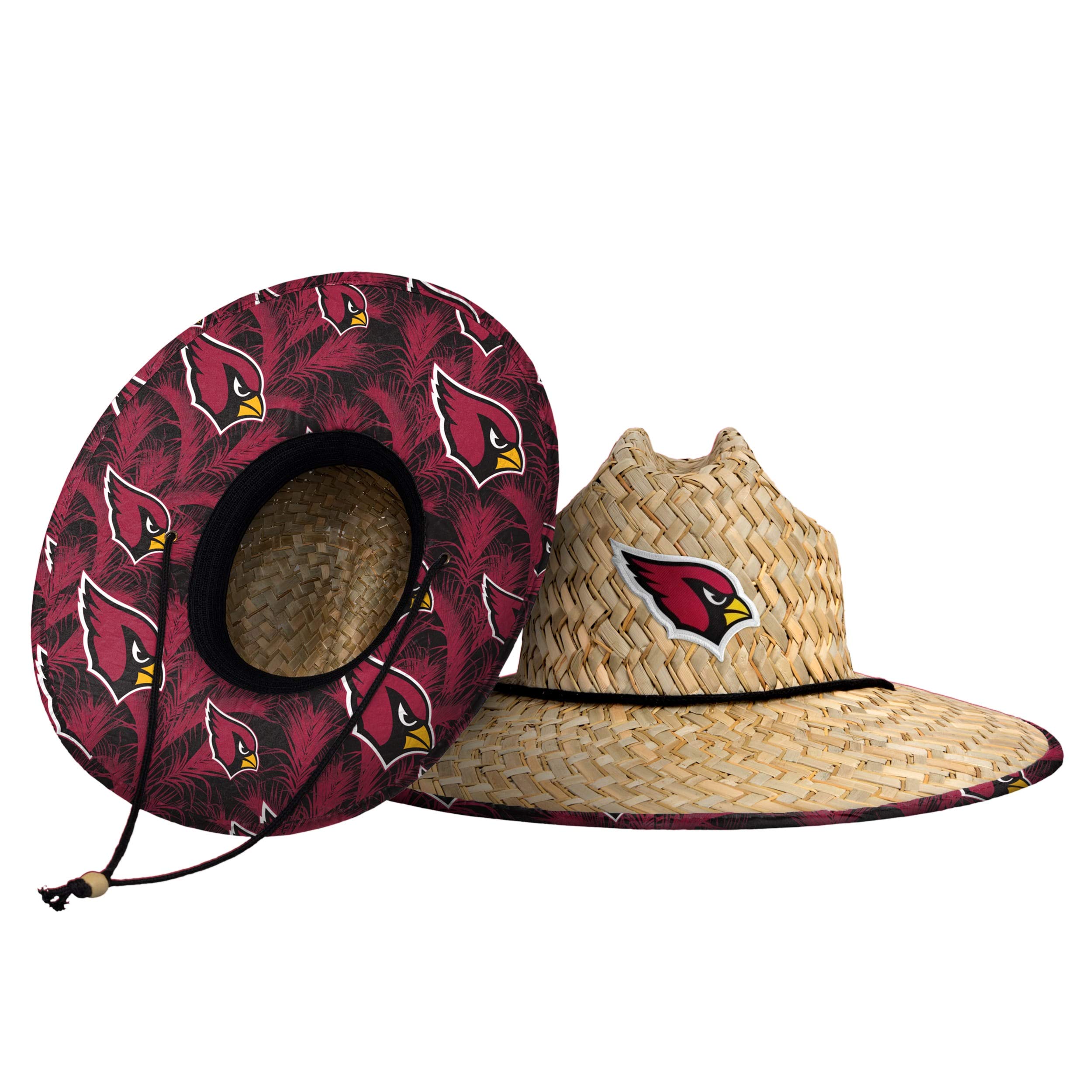 FOCO mens Nfl Team Logo Floral Sun Straw Hat, Team Logo, One Size US Image